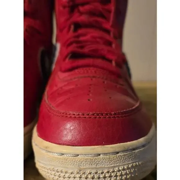 Air Force 1 High '07 LV8 Red Nike Air Used Sneakers Men's 7.5 US - Picture 5 of 13